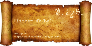 Mittner Ábel névjegykártya